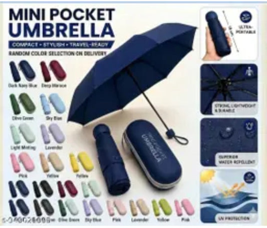 Premium Mini Pocket Capsule Umbrella with Waterproof Case
|UV...and rain umbrella