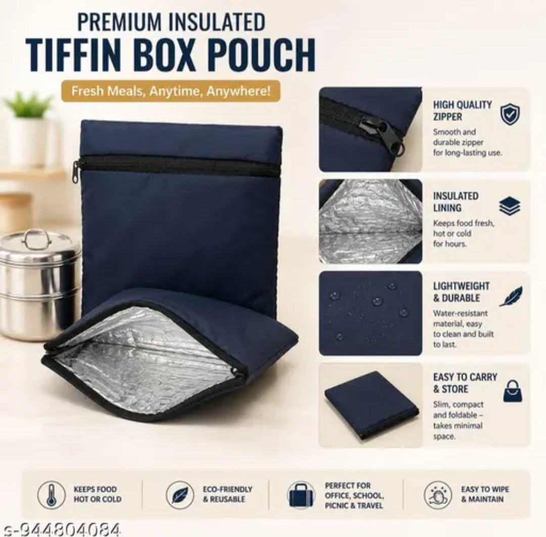 Portable Insulated Lunch Pouch for tiffin Box
Hot & Cold Food Storage